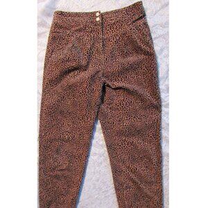 Anthropology Women’s Jogger Animal Leopard Print Velour Size 8